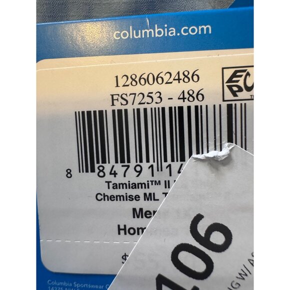 Columbia Tamiami II Shirt Men’s Size XL Tall Button Up Omni Shade Blue PFG 40 UP - Picture 11 of 11